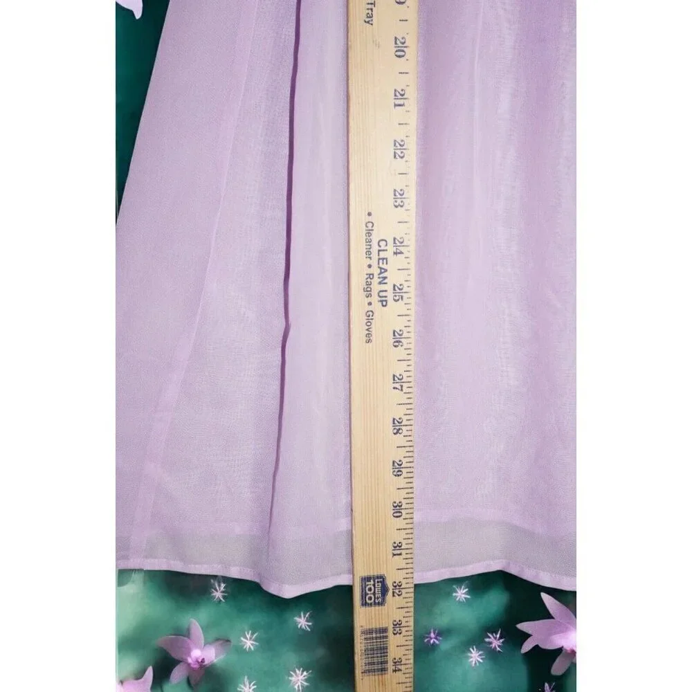 Purple Lace Babydoll Slip Dress - Fairycore Cottagecore Y2K Lingerie - 14/16